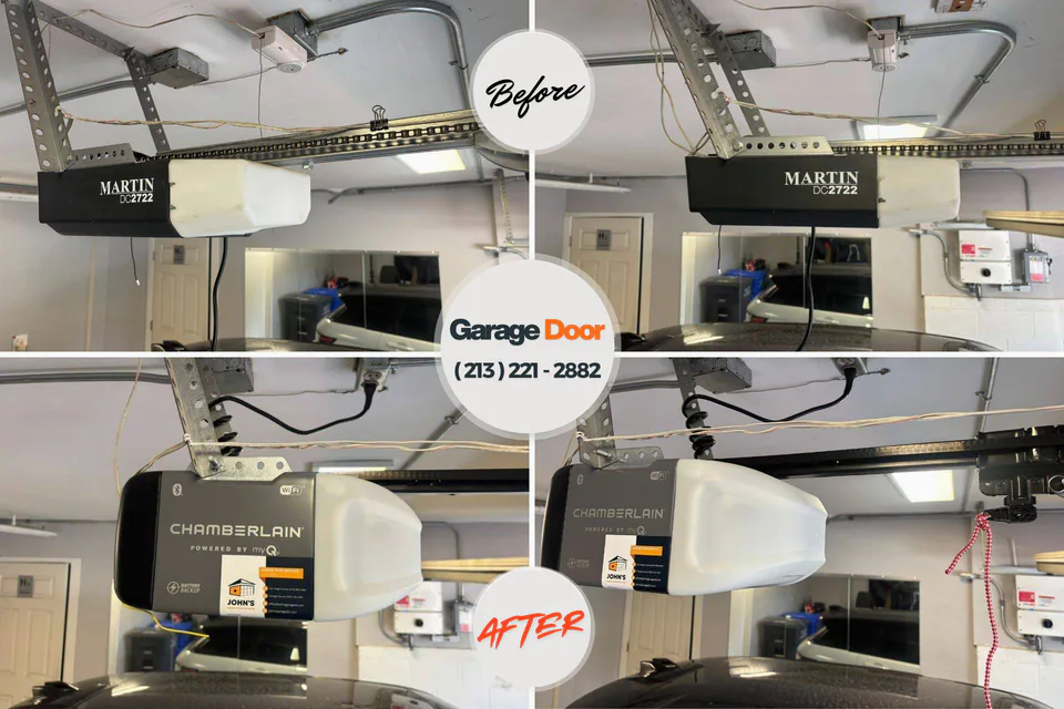 Before and after: garage door repair East Wenatchee, WA